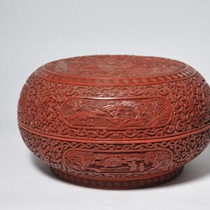 Chinese cinnabar covered box, $8500