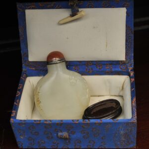 Early Chinese celedon jade snuff bottle