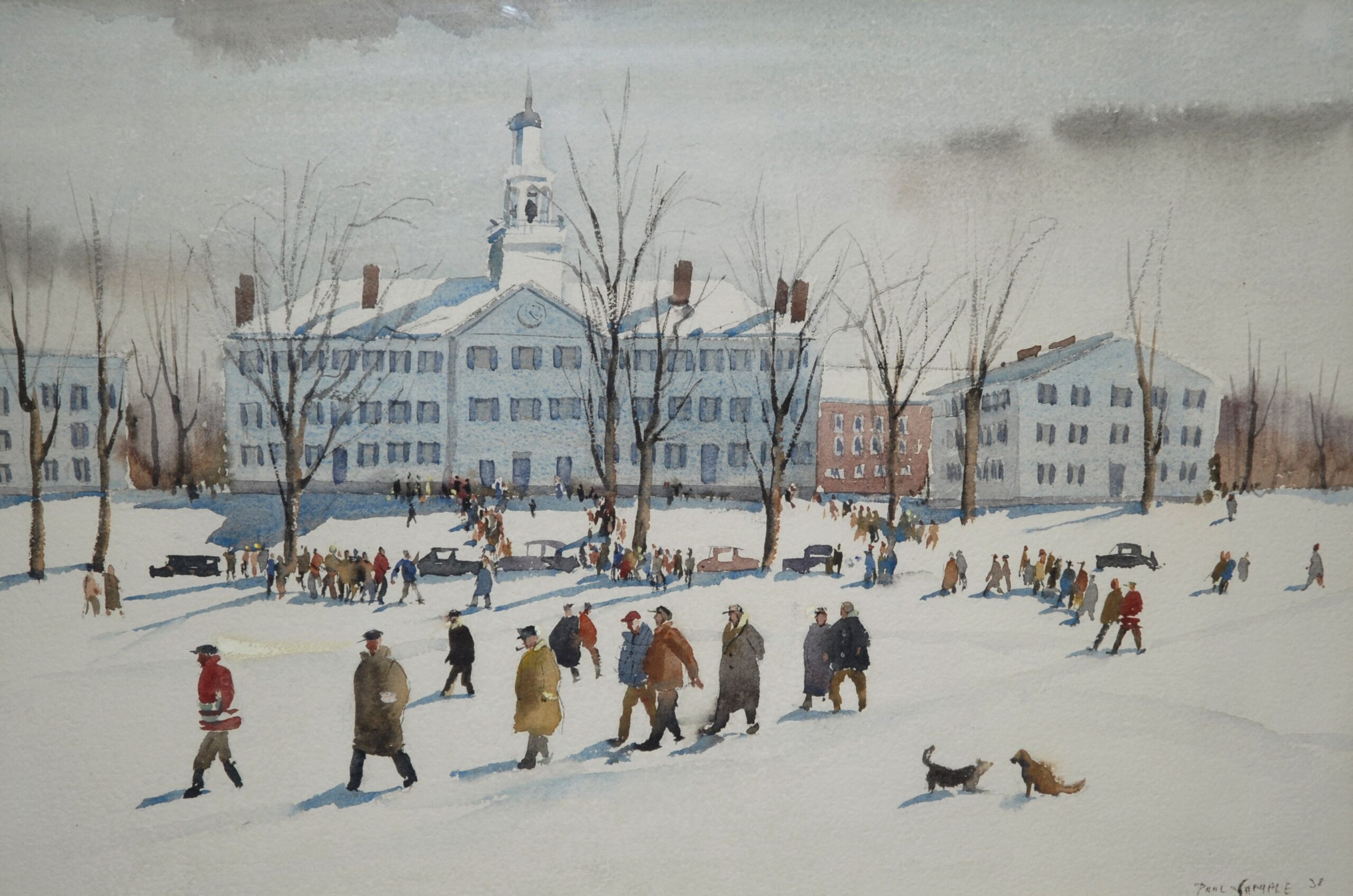 Paul Sample watercolor, Dartmouth, $25,000