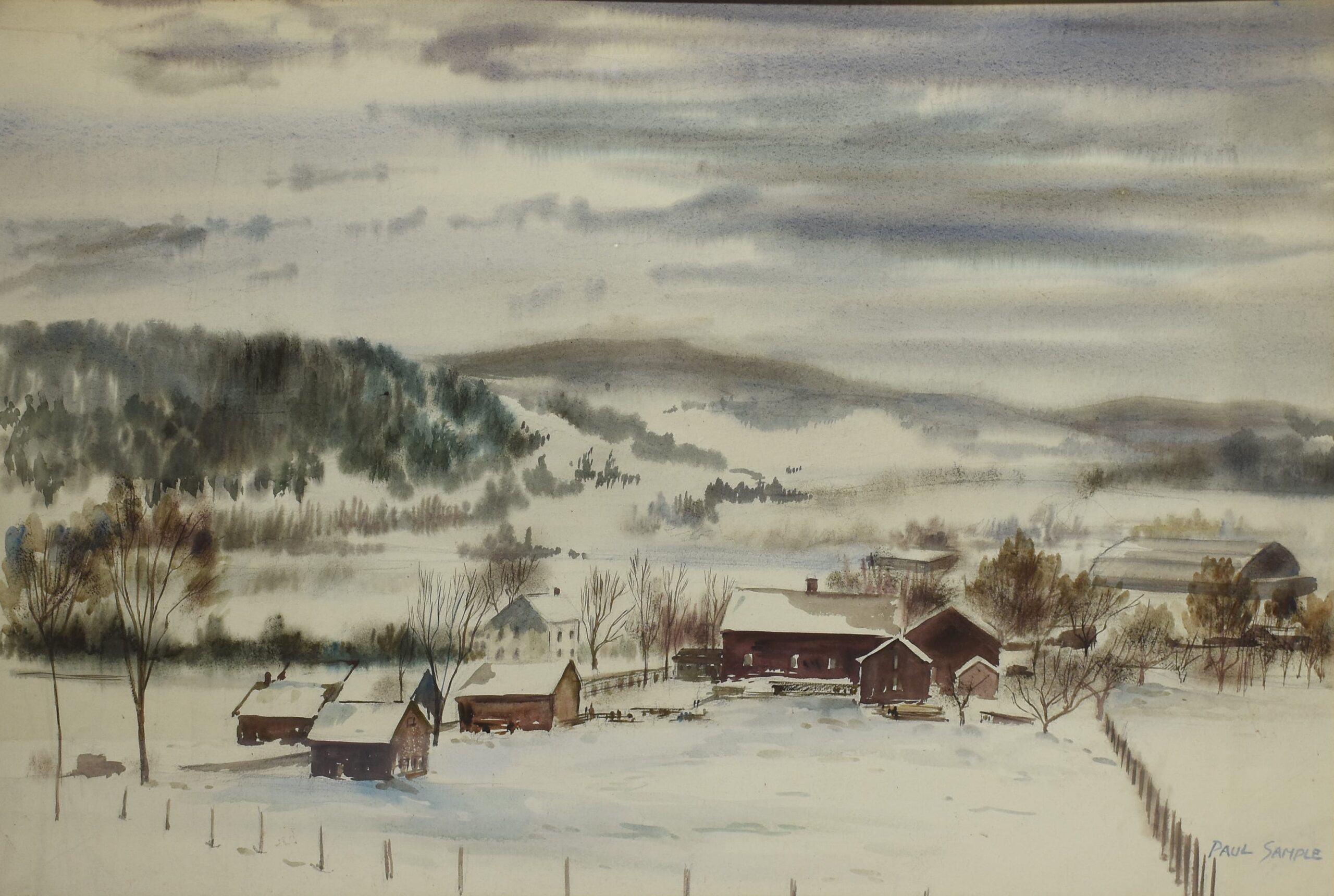 Signed Paul Sample watercolor