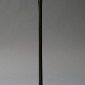 Tiffany bronze floor lamp with a green damascene shade