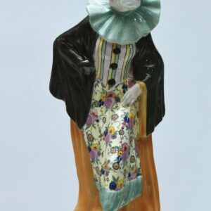 Large Goldscheider Art Deco figure of Harlequin titled “Le Palais Royal Habara”