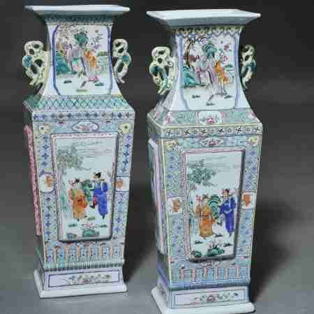 Chinese Famille Rose Vases