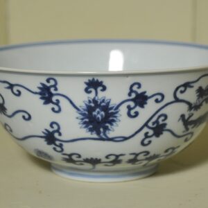Chinese blue and white Qianlong mark, $22,500