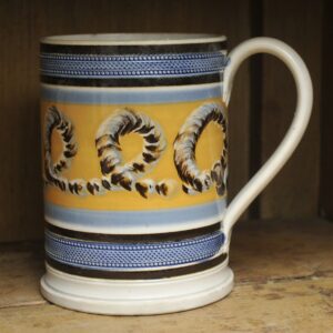 English Mocha pearlware mug,the earthworm $1200