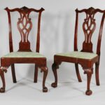 Pair of Philadelphia Chippendal chairs $17,500