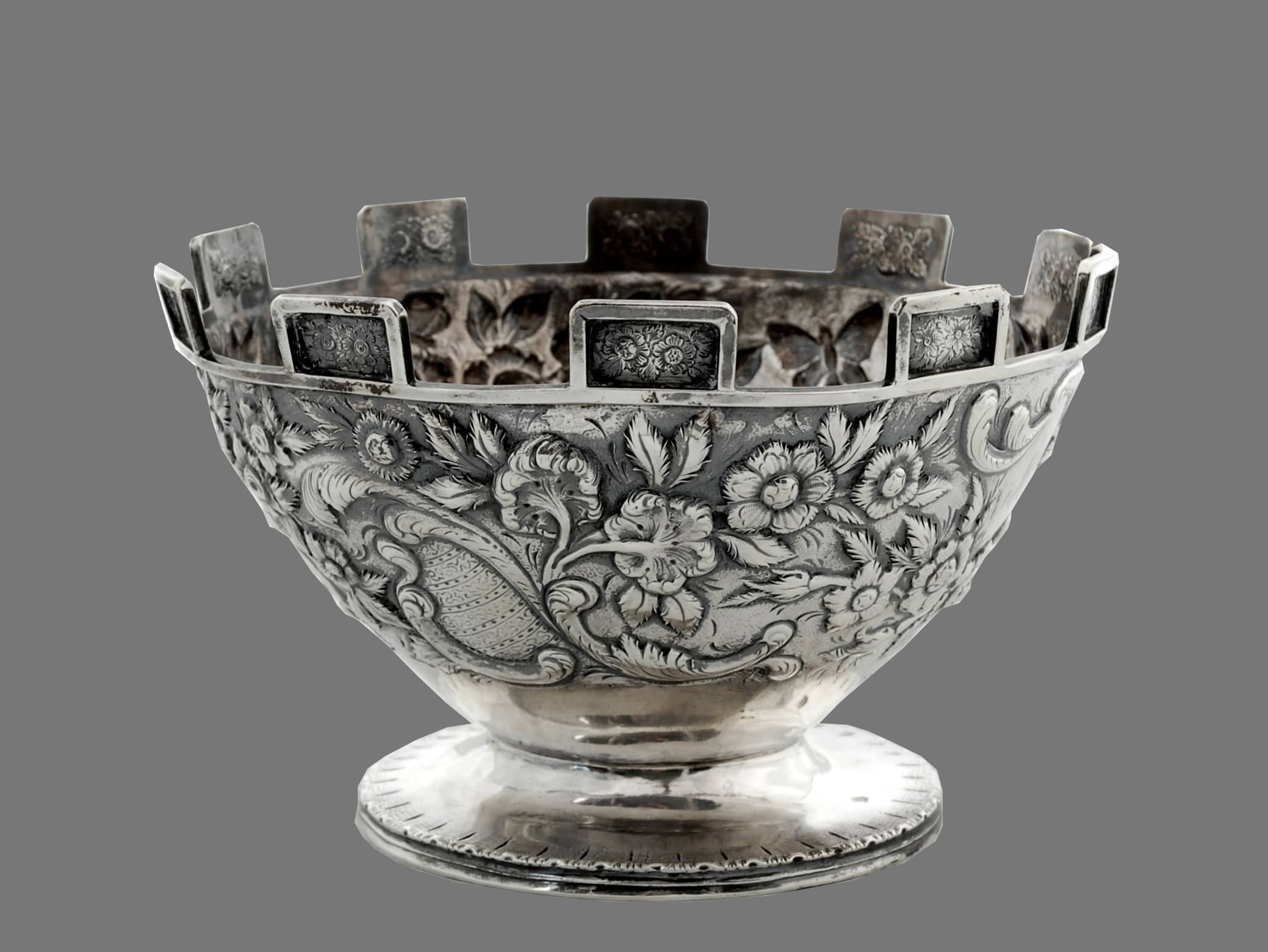 Silver monteith bowl
