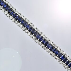 diamond and sapphire bracelet, Oscar Heyman $35,000