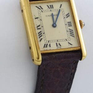 18k yellow gold Cartier Tank ladies wrist watch