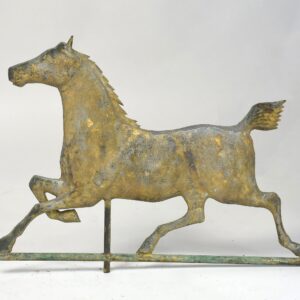 19th C. hackney horse weathervane with old gilt surface
