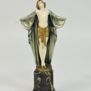 Exceptional bronze and ivory figurine