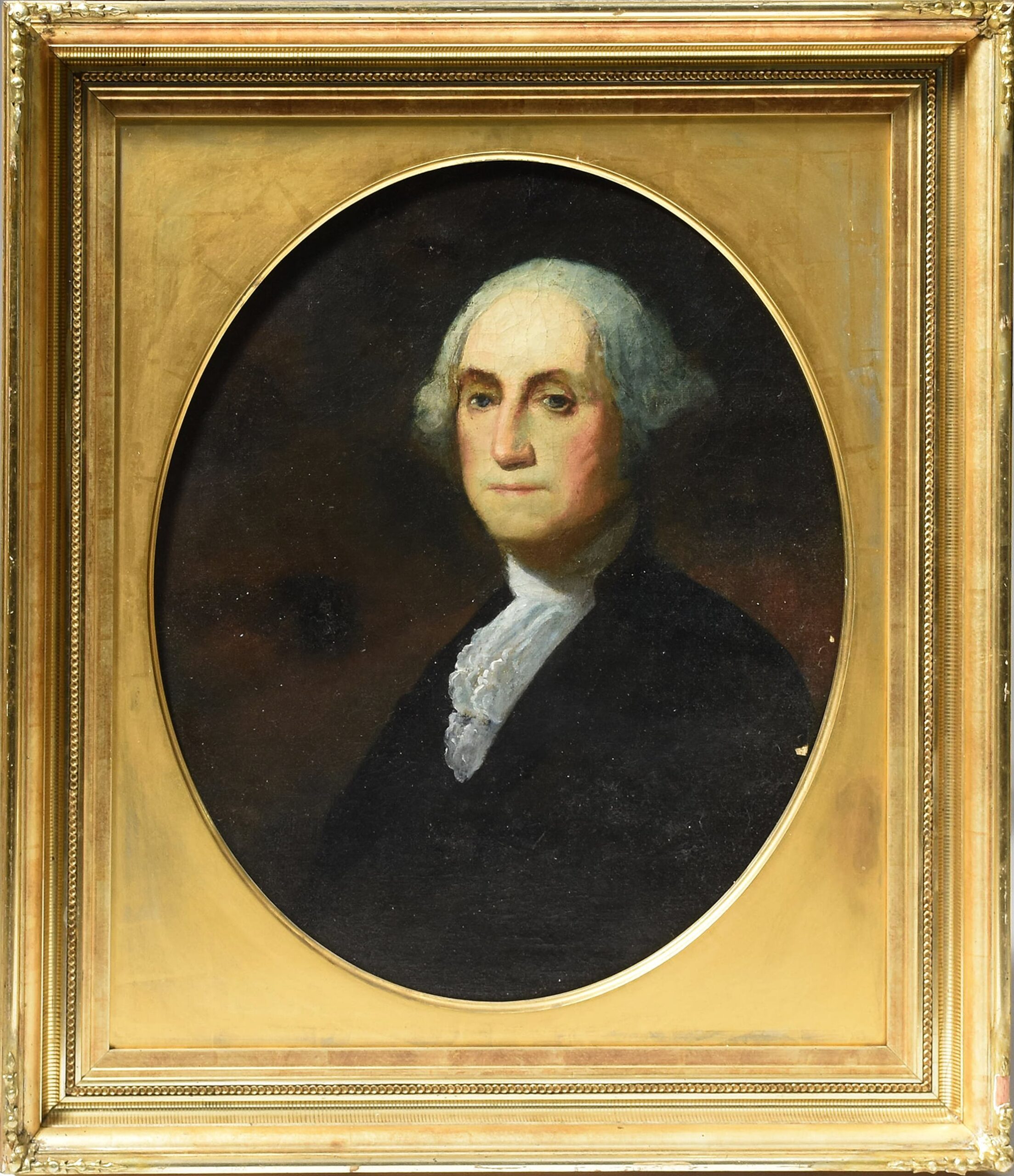 Late 18th / Early 19th C. oil on canvas portrait of George Washington