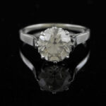 14k white gold diamond solitaire ring