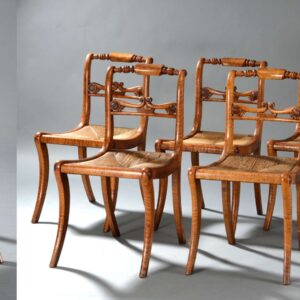American Federal Carved Back Dining Chairs