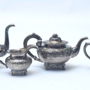 Chinese Export four-piece sterling tea set