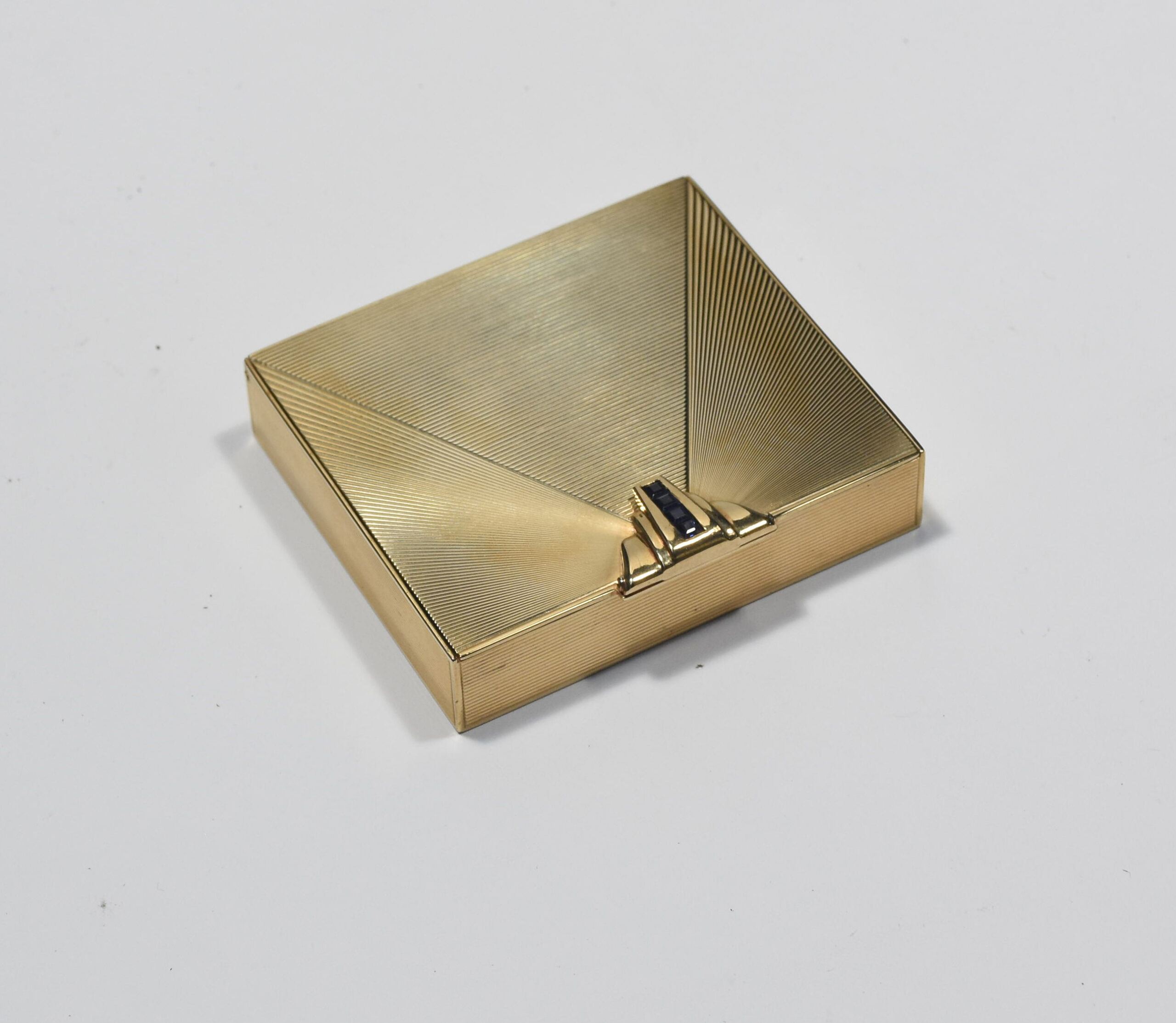 14K yellow gold Art Moderne cigarette case