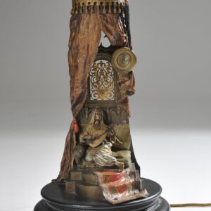 Austrian bronze Orientalist lamp