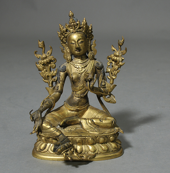 Gilt bronze of Buddha