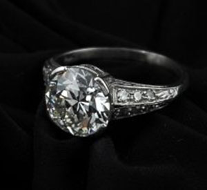 Diamond ring by-J.E. Caldwell hammers